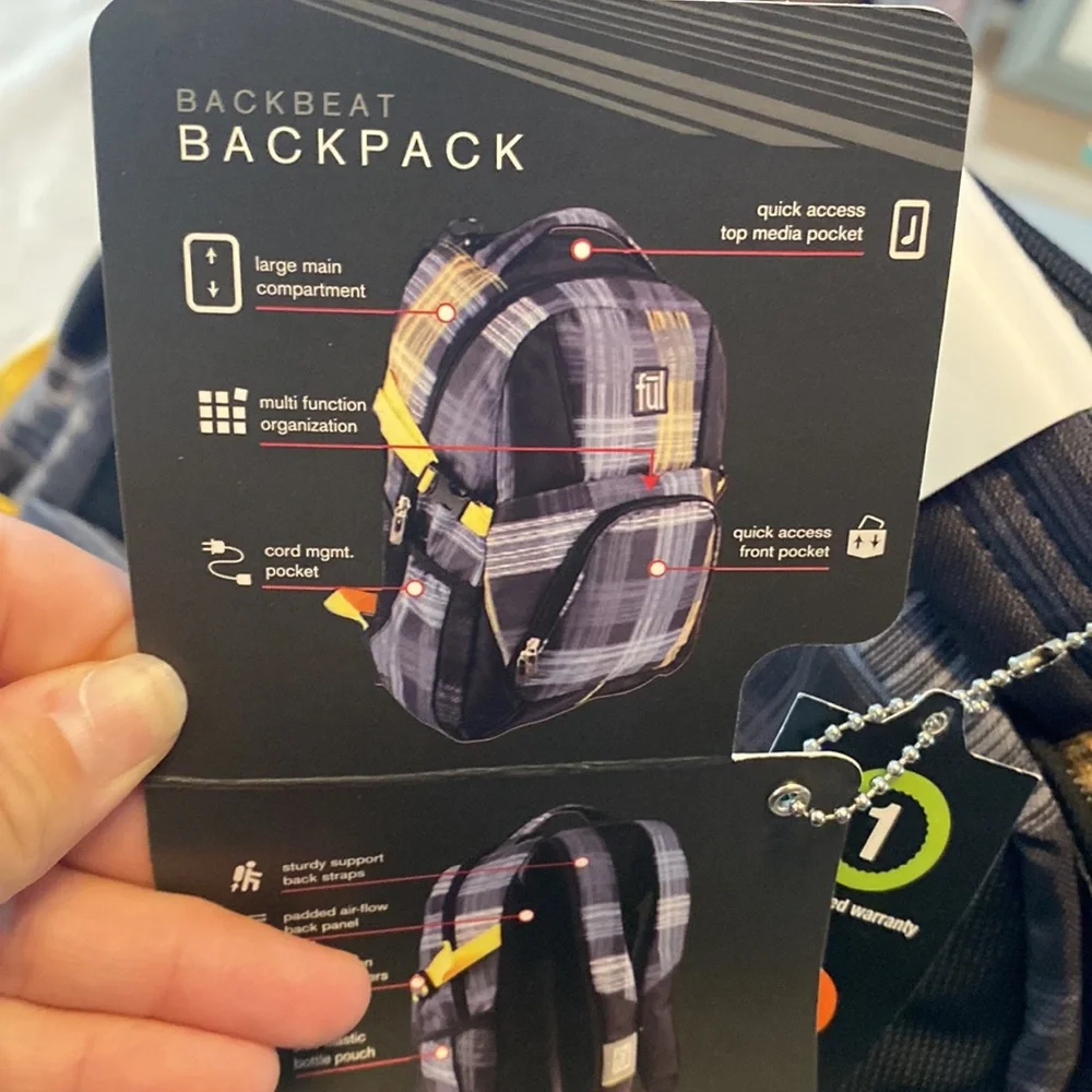 BNWT FUL Backbeat Backpack - Picture 3 of 6